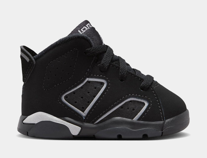 Air Jordan 6 Retro Cap And Gown Infant Toddler Lifestyle Shoes (Black/Reflect Silver/Black)
