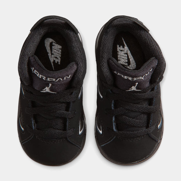 Air Jordan 6 Retro Cap And Gown Infant Toddler Lifestyle Shoes (Black/Reflect Silver/Black)