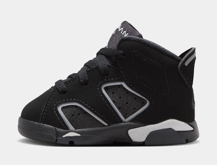 Air Jordan 6 Retro Cap And Gown Infant Toddler Lifestyle Shoes (Black/Reflect Silver/Black)