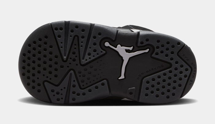 Air Jordan 6 Retro Cap And Gown Infant Toddler Lifestyle Shoes (Black/Reflect Silver/Black)
