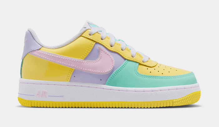 Air Force 1' 07 Easter Grade School Lifestyle Shoes (Yellow Pulse/Pink Foam/Hydrangeas)