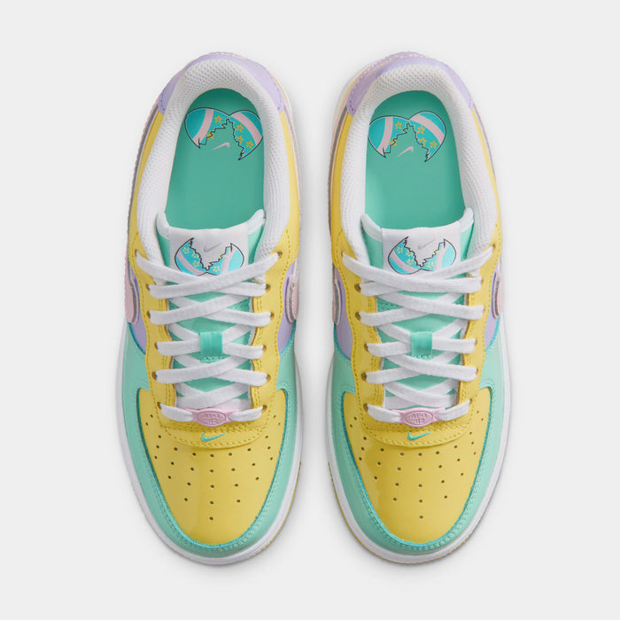 Air Force 1' 07 Easter Grade School Lifestyle Shoes (Yellow Pulse/Pink Foam/Hydrangeas)