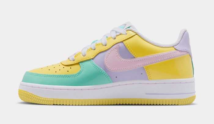 Air Force 1' 07 Easter Grade School Lifestyle Shoes (Yellow Pulse/Pink Foam/Hydrangeas)