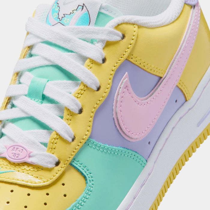 Air Force 1' 07 Easter Grade School Lifestyle Shoes (Yellow Pulse/Pink Foam/Hydrangeas)