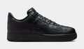 Air Force 1 Black Stars Mens Lifestyle Shoes (Black/Black/Metallic Silver)