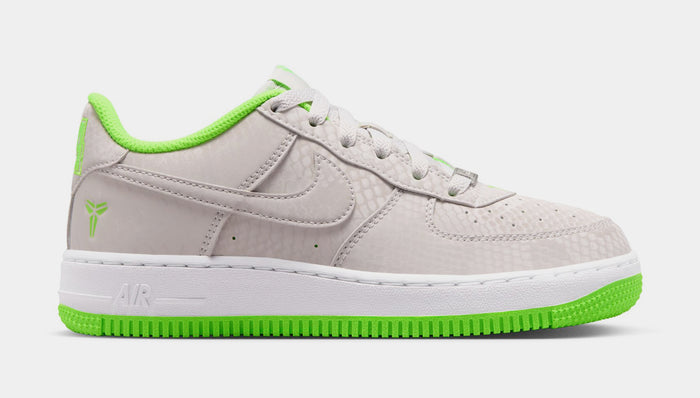 Air Force 1 Low Grade School Lifestyle Shoes (Vast Grey/Electric Green/White)