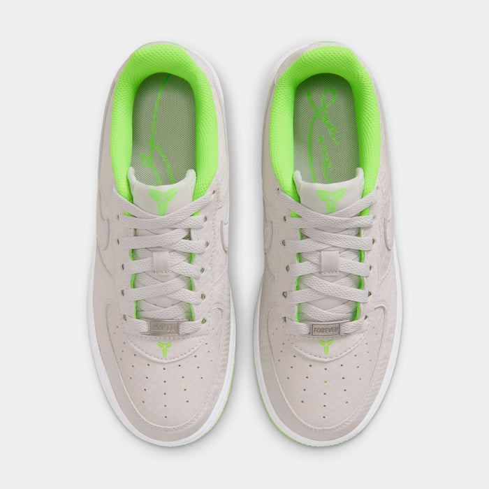 Air Force 1 Low Grade School Lifestyle Shoes (Vast Grey/Electric Green/White)