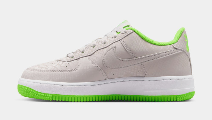 Air Force 1 Low Grade School Lifestyle Shoes (Vast Grey/Electric Green/White)