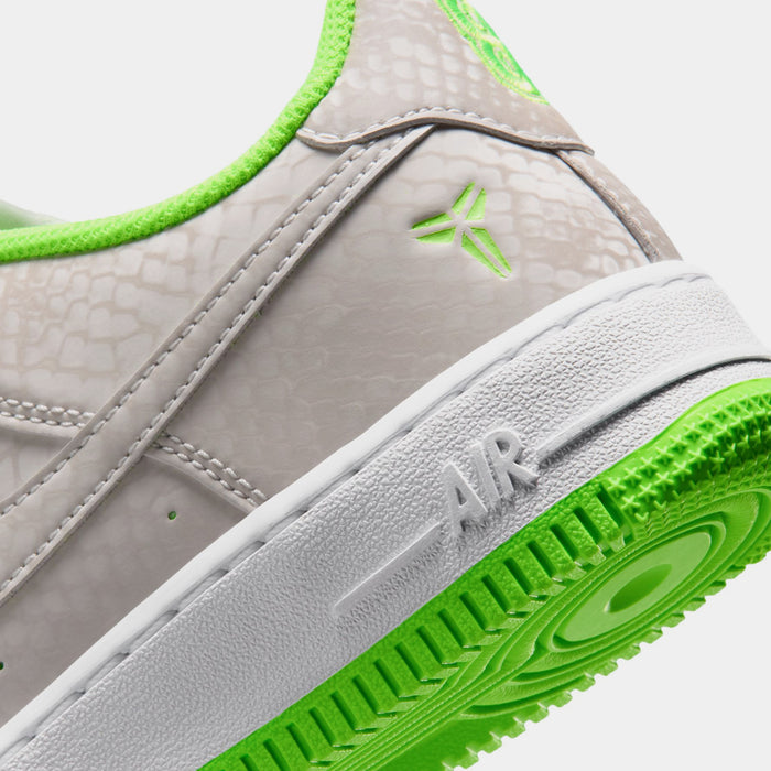 Air Force 1 Low Grade School Lifestyle Shoes (Vast Grey/Electric Green/White)