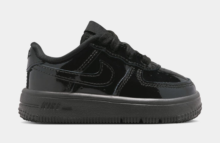 Air Force 1 Low Patent Leather Infant Toddler Lifestyle Shoes (Black)