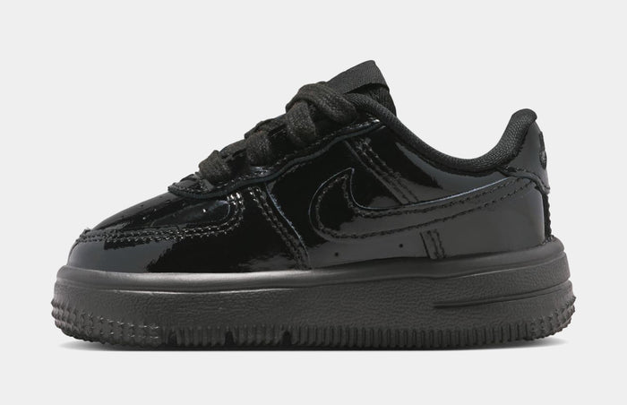Air Force 1 Low Patent Leather Infant Toddler Lifestyle Shoes (Black)