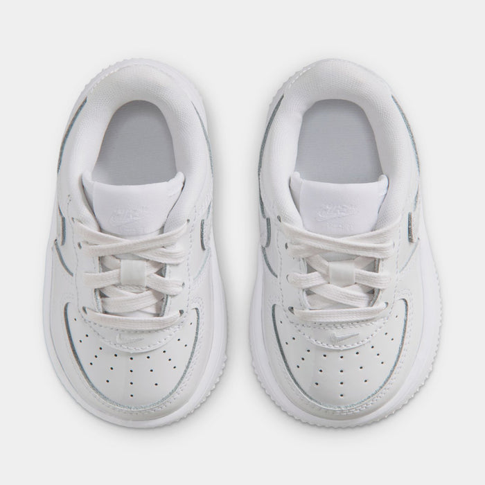Air Force 1 Low Patent Leather Infant Toddler Lifestyle Shoes (White)