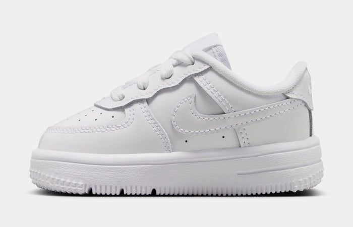 Air Force 1 Low Patent Leather Infant Toddler Lifestyle Shoes (White)