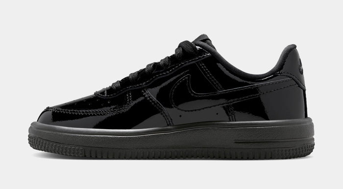 Air Force 1 Low Patent Leather Preschool Lifestyle Shoes (Black)
