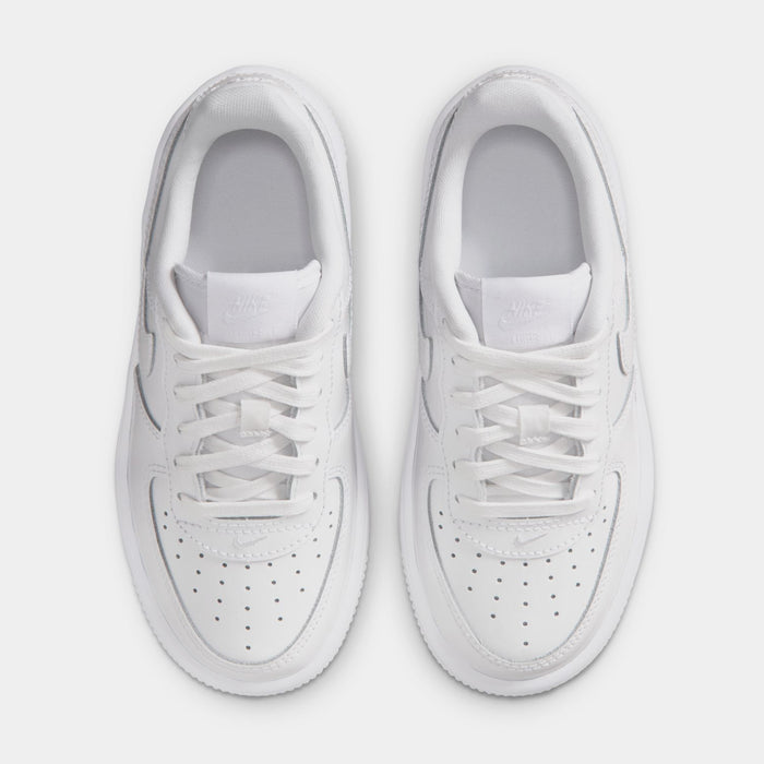 Air Force 1 Low Patent Leather Preschool Lifestyle Shoes (White)