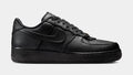Air Force 1 Low Retro Black Leather Mens Lifestyle Shoes (Black)