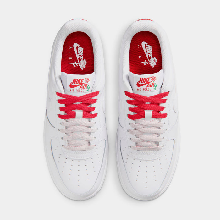 Air Force 1 Low Roses Womens Lifestyle Shoes (White/White/Sport Red/Pine Green)