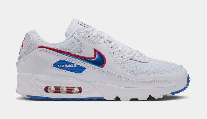 Air Max 90 Houston Texans Mens Running Shoes (White/Italy Blue/White)