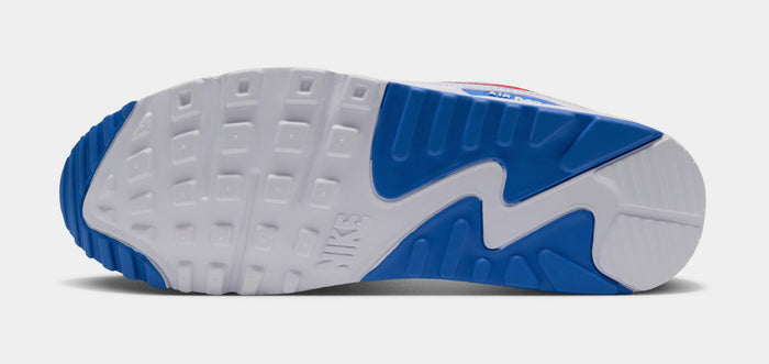 Air Max 90 Houston Texans Mens Running Shoes (White/Italy Blue/White)