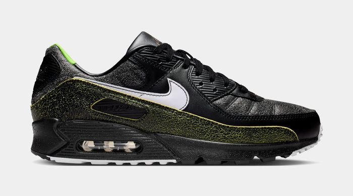 Air Max 90 Tiempo Mens Running Shoes (Black/White/Black/Voltage Green)