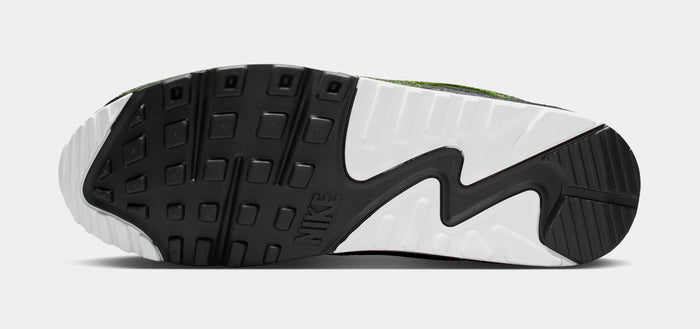 Air Max 90 Tiempo Mens Running Shoes (Black/White/Black/Voltage Green)