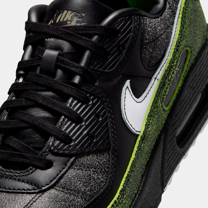 Air Max 90 Tiempo Mens Running Shoes (Black/White/Black/Voltage Green)
