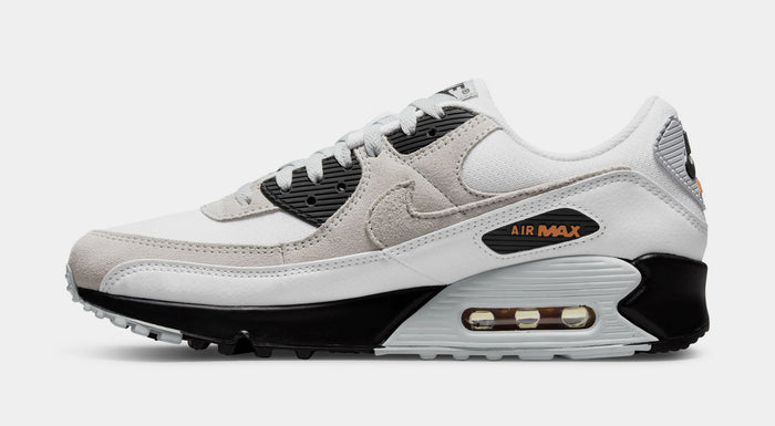 Air Max 90 White Black Hot Curry Mens Running Shoes (White/Black/Hot Curry/Pure Platinum)