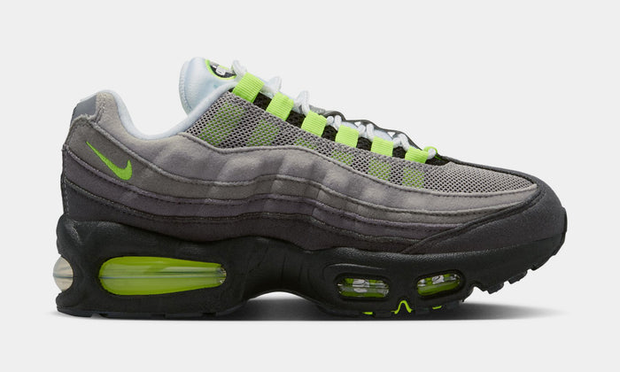 Air Max 95 Big Bubble Neon Grade School Running Shoes (Black/Neon Yellow/Anthracite/Light Graphite)