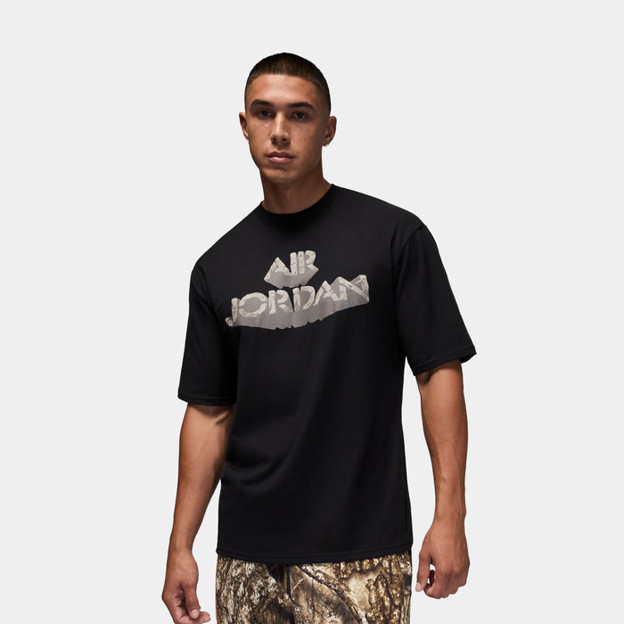 AJ4 Graphic Mens Short Sleeve Shirt (Black/Brown)
