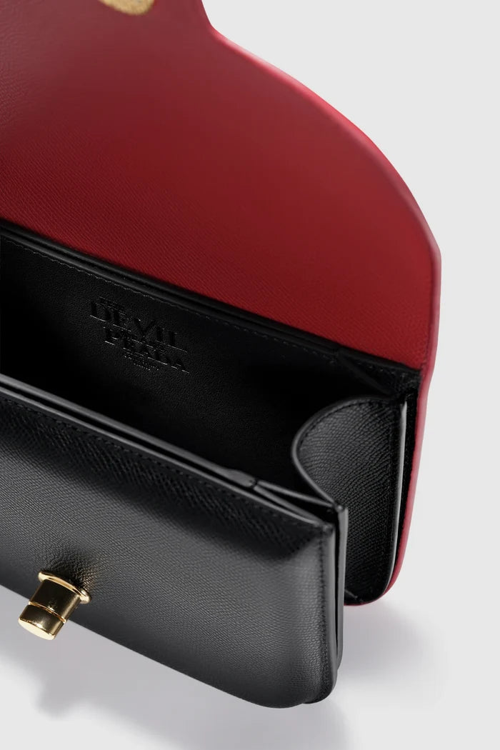 alba bag special edition shoulder bag in black/red by buttonscarves x the devil wears prada 2 interior