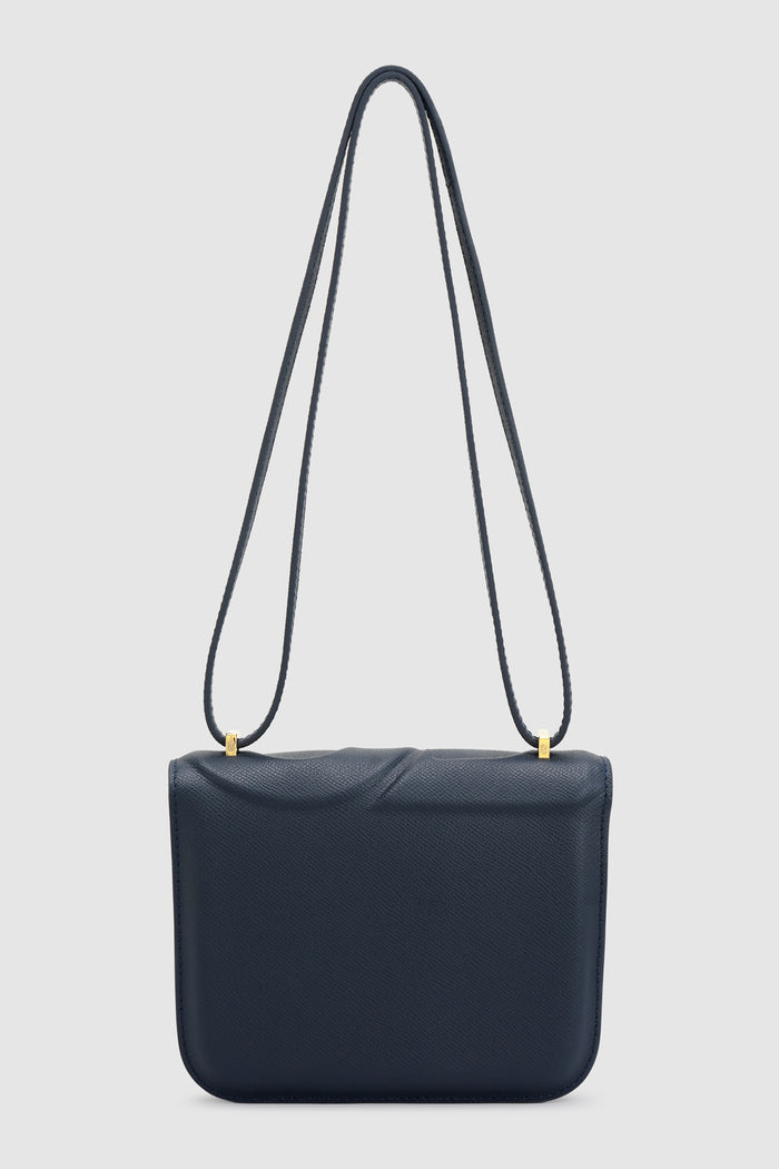alba bag with sghw in blue reale by buttonscarves back view