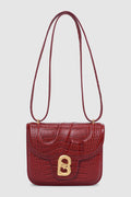 alba bag croco in crimson red by buttonscarves