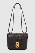 alba bag croco in dark chocolate by buttonscarves