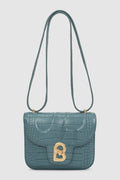 alba bag croco in dusty blue by buttonscarves