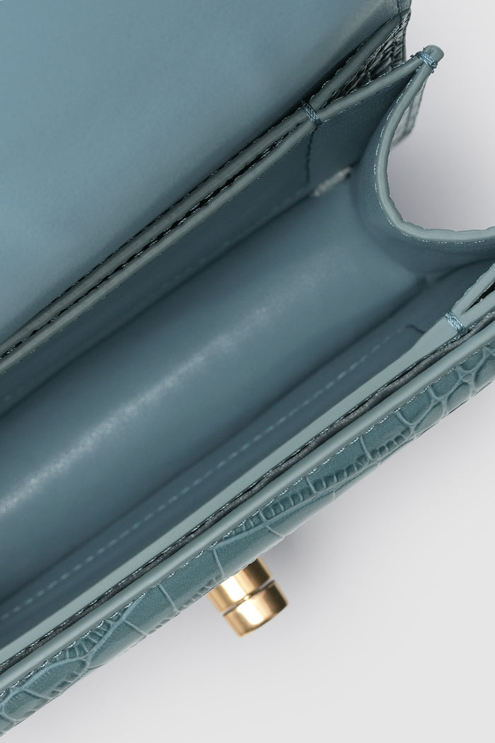 alba bag croco in dusty blue by buttonscarves interior
