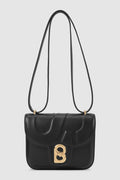 alba bag shiny leather in black by buttonscarves