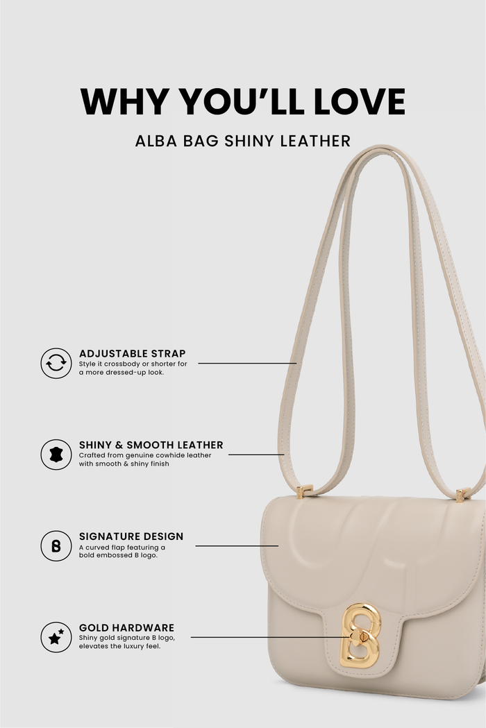alba bag shiny leather in driftwood by buttonscarves feature overview