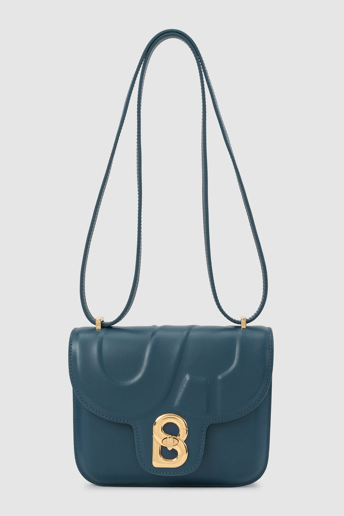 alba bag shiny leather in electric by buttonscarves