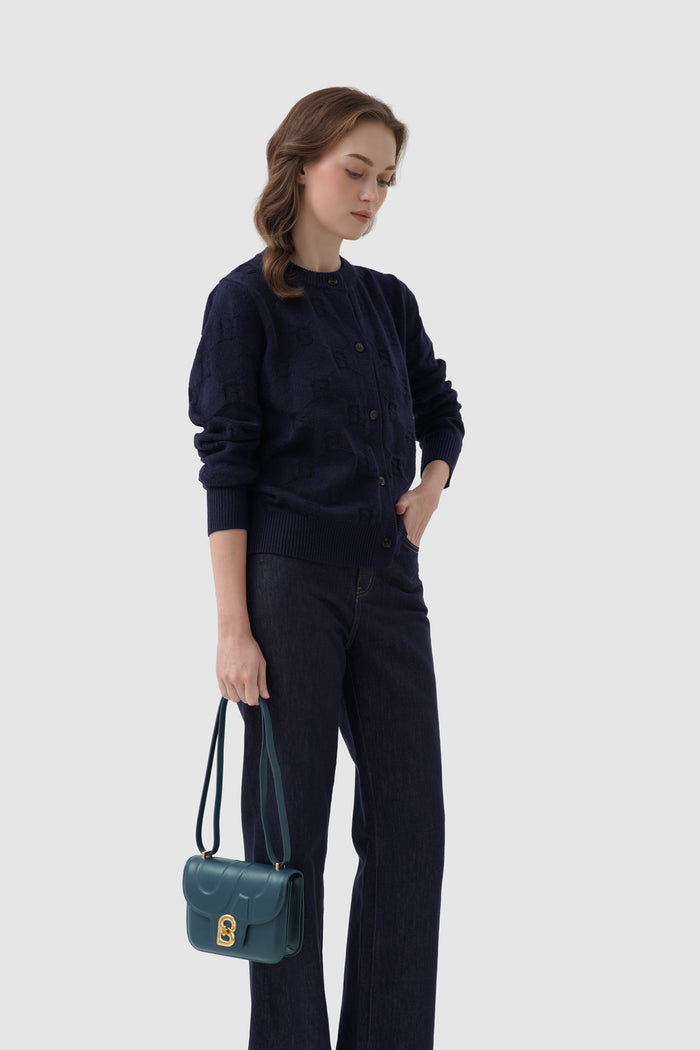 alba bag shiny leather in electric by buttonscarves hand carried style