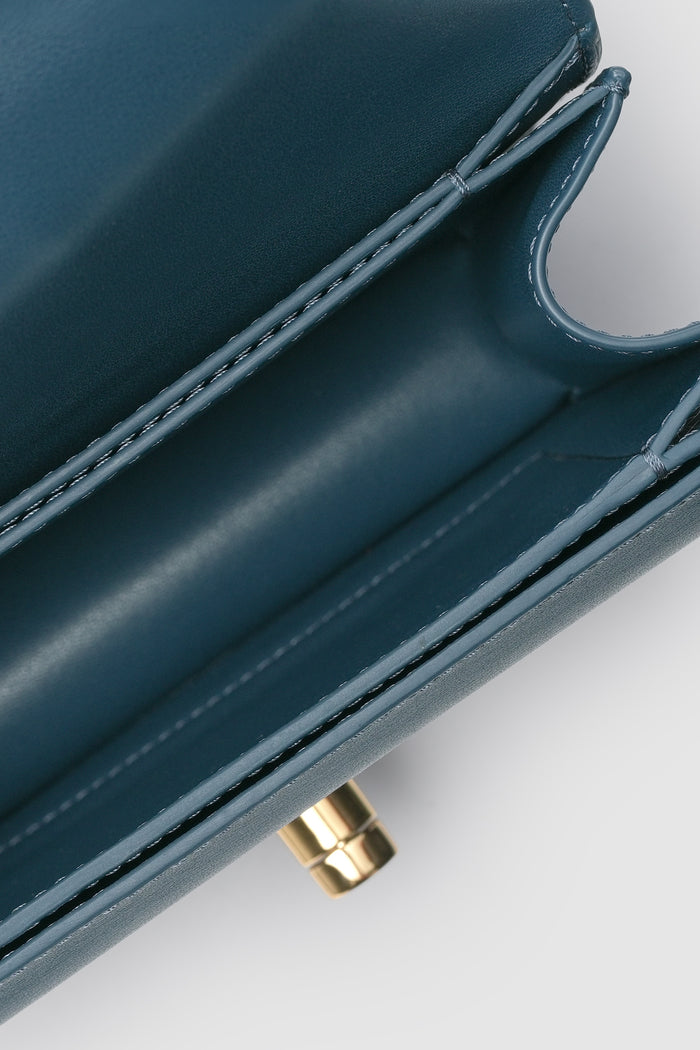 alba bag shiny leather in electric by buttonscarves interior