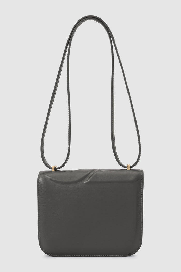 alba bag shiny leather in lava by buttonscarves back view