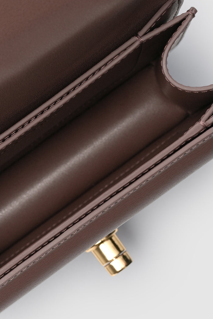 alba bag shiny leather in sequoia by buttonscarves interior