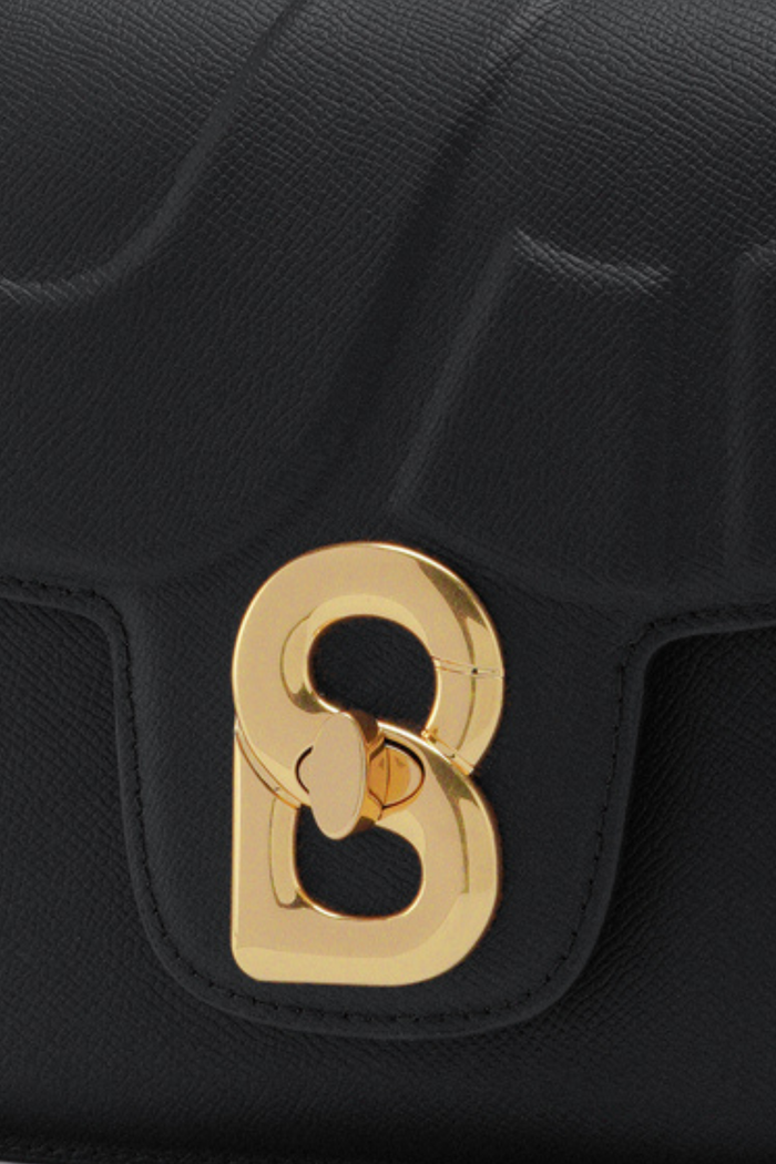 alba bag large in black by buttonscarves signature b twist lock detail