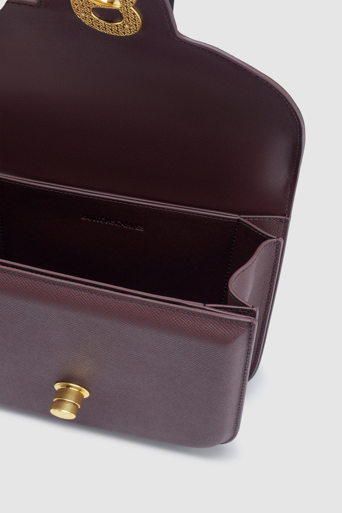 alba bag large in burgundy by buttonscarves interior compartment