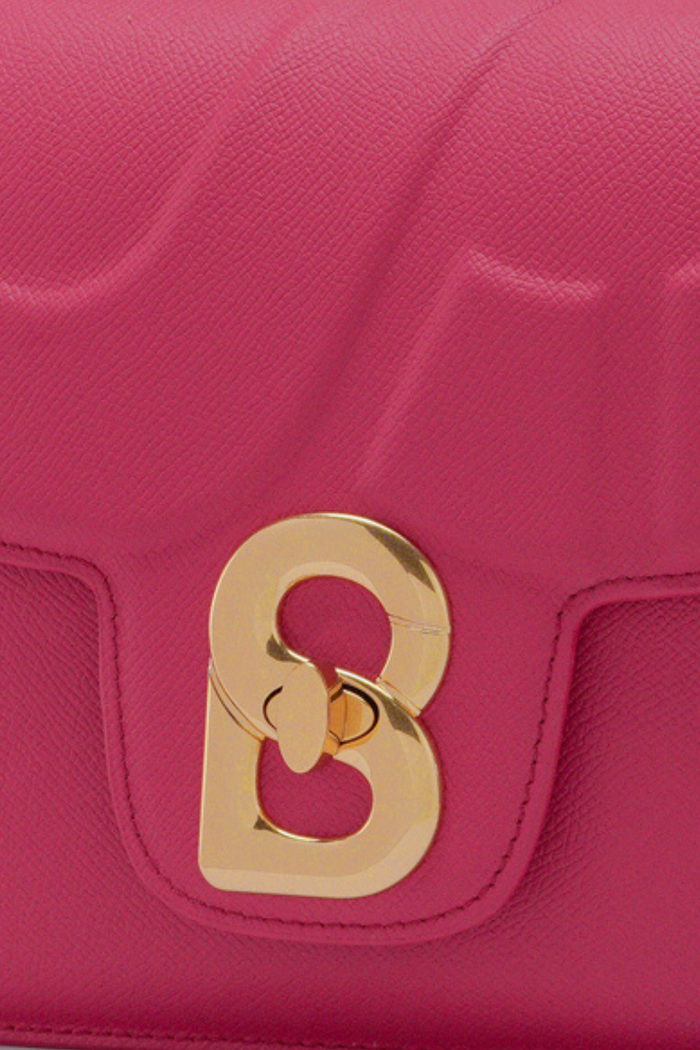 alba bag large in orchidea by buttonscarves signature b twist lock detail