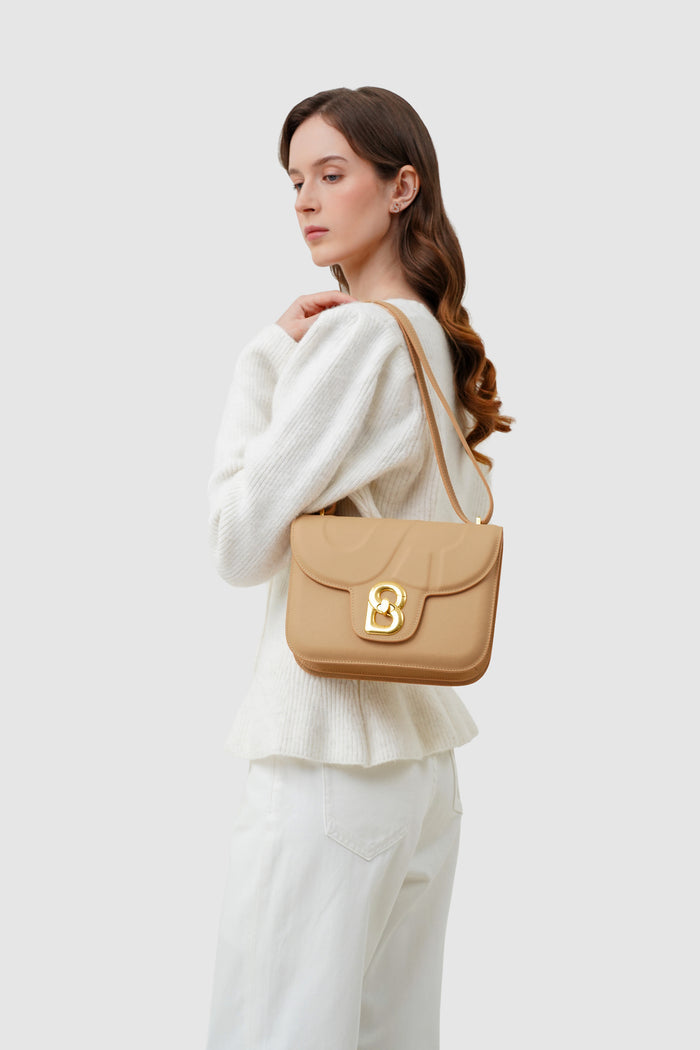 alba bag large in popcorn by buttonscarves worn on shoulder
