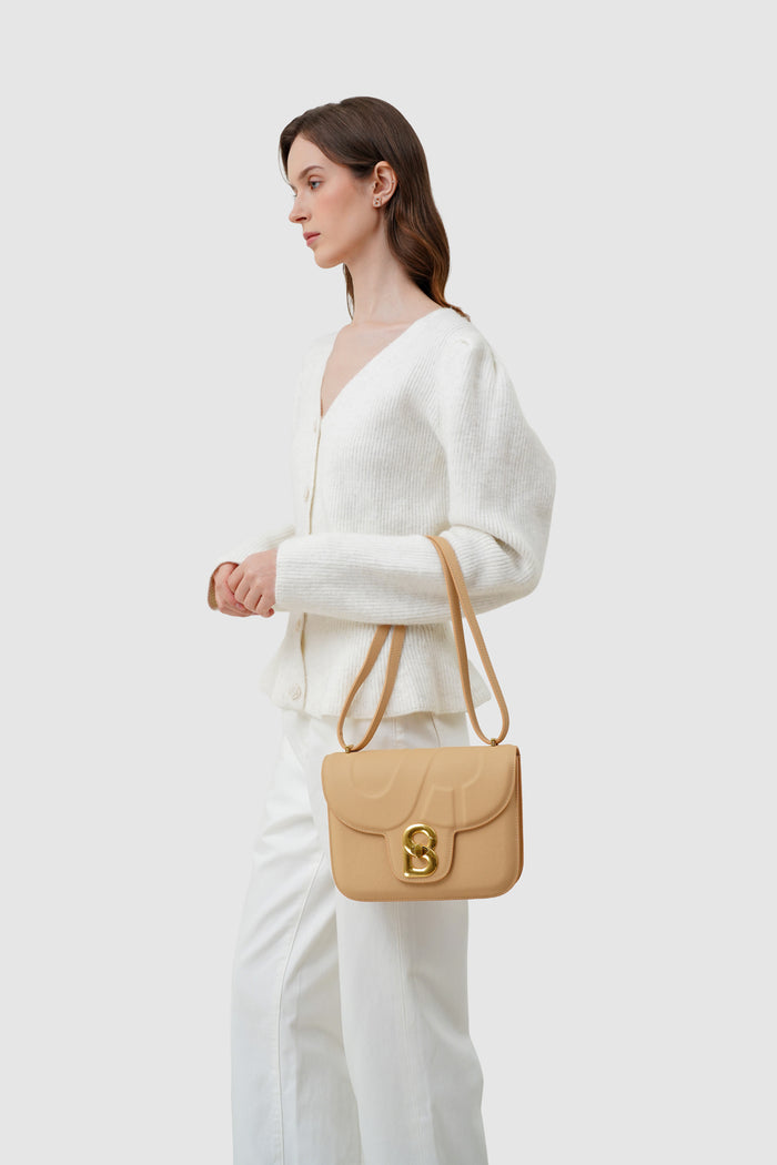 alba bag large in popcorn by buttonscarves with adjustable leather strap