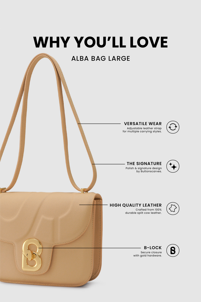 alba bag large in popcorn by buttonscarves feature overview