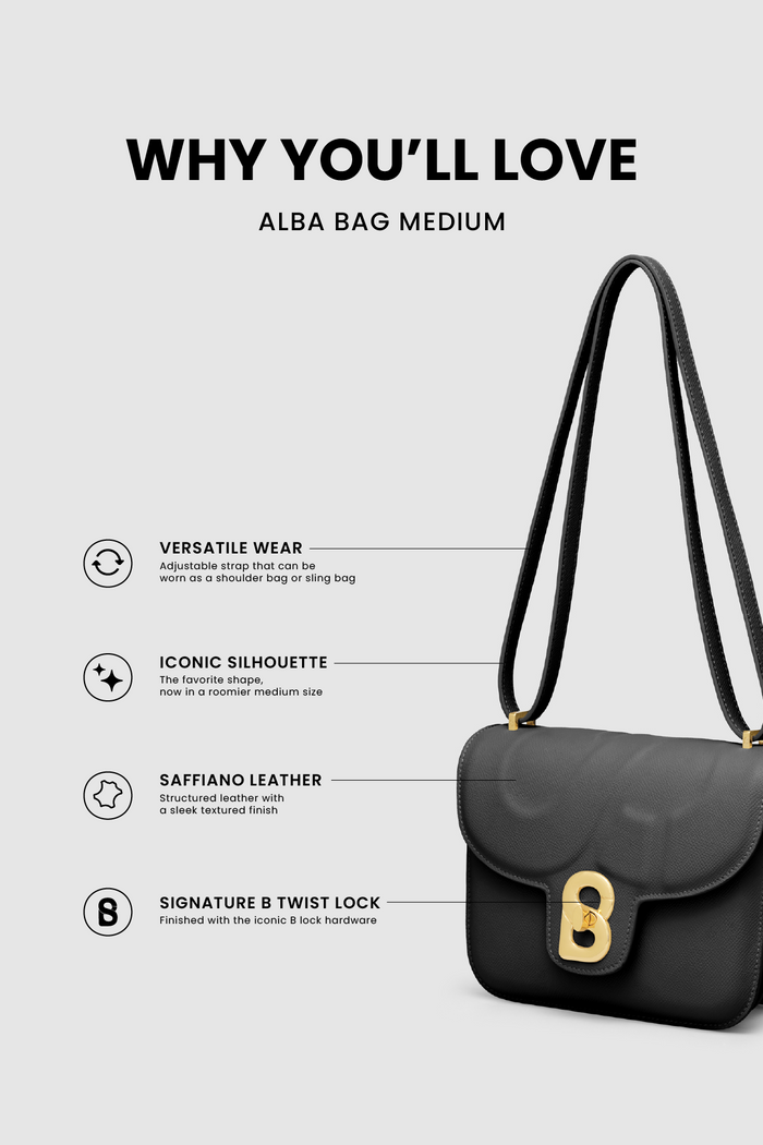 alba bag medium in black by buttonscarves feature overview