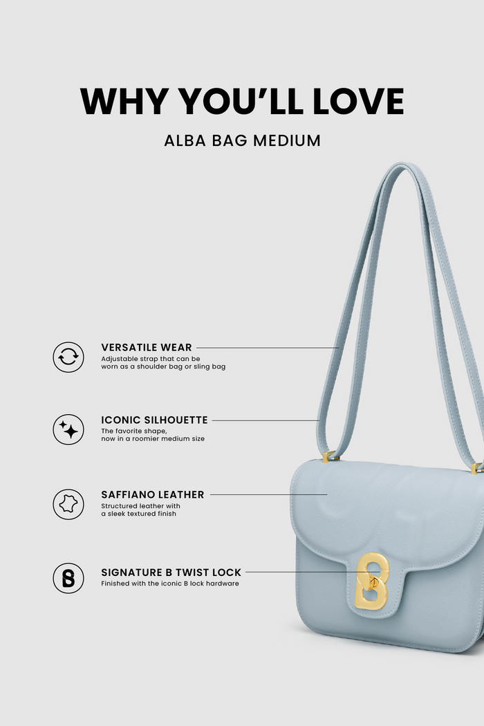 alba bag medium in blue by buttonscarves feature overview